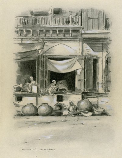 Bazar en Delhi de Mortimer Ludington Menpes